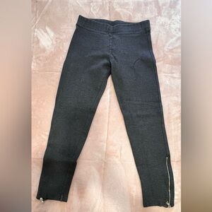 GAP Side-Zip Ponte Leggings Charcoal Grey Skinny Pants Size Small